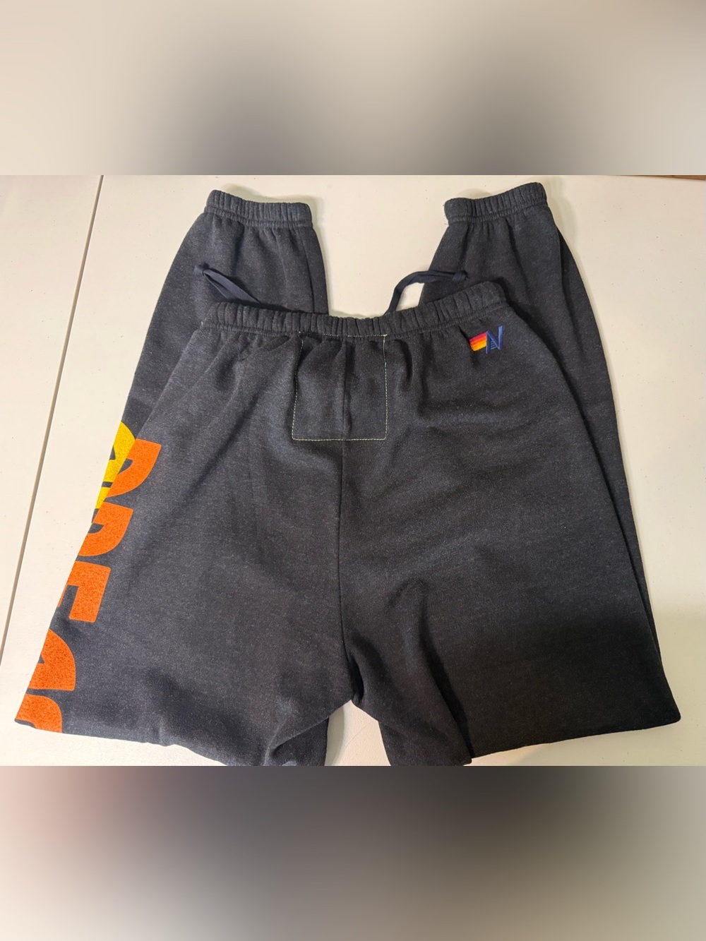 Aviator Nation Dreamland Sweatpants Charcoal Black Women’s Large‎ - READ - Picture 3 of 5